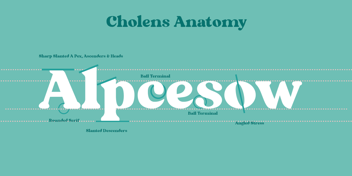 Пример шрифта Cholens #5
